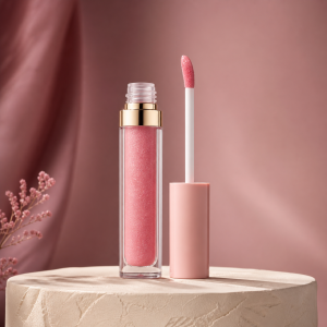 Gloss rosa cristal con aplicador y envase transparente
