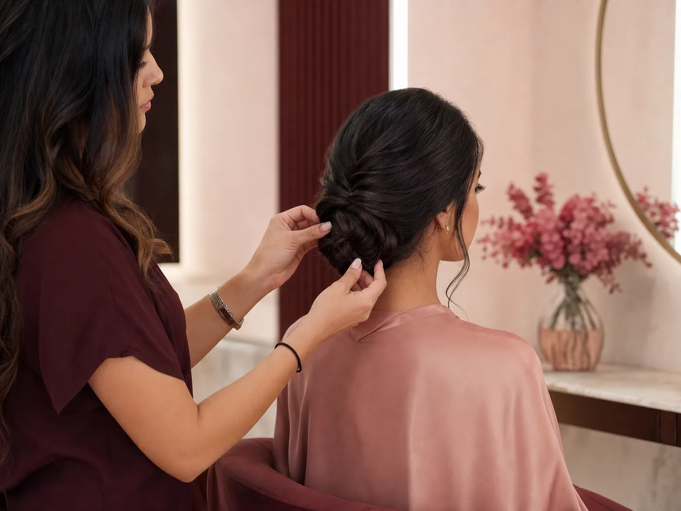 Servicio profesional de peinado recogido